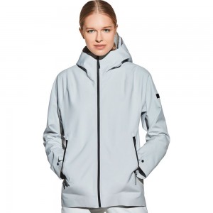 Kurtka Przeciwdeszczowa Damskie Jack Wolfskin Stormshell Szare | ZY8451762