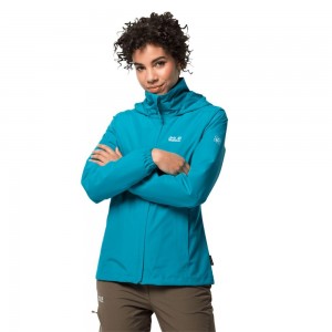 Kurtka Przeciwdeszczowa Damskie Jack Wolfskin Stormy Point Ciemny Niebieskie | YN8724195