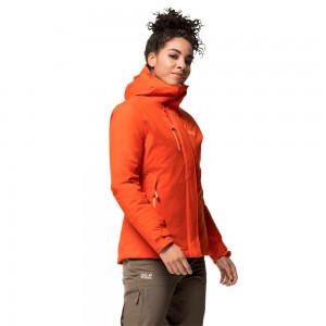 Kurtka Przeciwdeszczowa Damskie Jack Wolfskin Troposphere Czerwone | XG3897620
