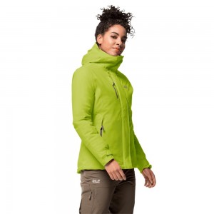 Kurtka Przeciwdeszczowa Damskie Jack Wolfskin Troposphere Głęboka Zielone | OW4805712