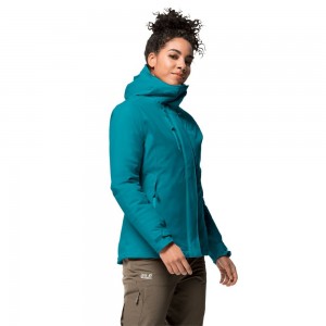Kurtka Przeciwdeszczowa Damskie Jack Wolfskin Troposphere Ciemny Niebieskie | RC8193527