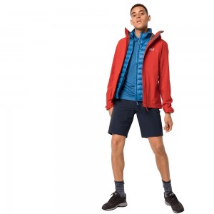 Kurtka Przeciwdeszczowa Męskie Jack Wolfskin Jwp Shell Pomarańczowe Czerwone | BO7548369