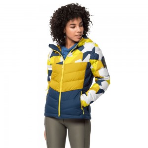 Kurtka Puchowa Damskie Jack Wolfskin 365 Hideaway Żółte | RT6284195