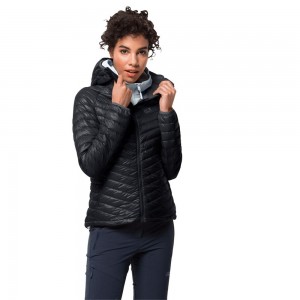 Kurtka Puchowa Damskie Jack Wolfskin Atmosphere Czarne | FV1763085