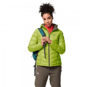 Kurtka Puchowa Damskie Jack Wolfskin Helium Głęboka Zielone | ZH1593240