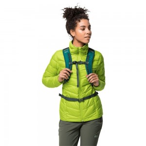 Kurtka Puchowa Damskie Jack Wolfskin Helium Peak Głęboka Zielone | TF4519782