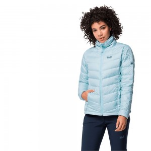 Kurtka Puchowa Damskie Jack Wolfskin Helium Peak Niebieskie | AG5206894