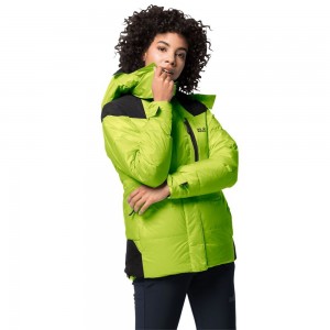 Kurtka Puchowa Damskie Jack Wolfskin The Cook Głęboka Zielone | OQ6892134