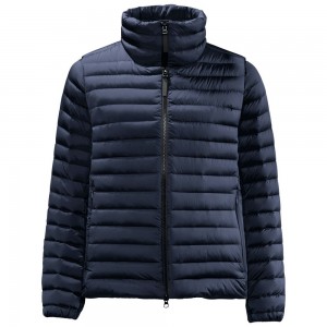 Kurtka Puchowa Damskie Jack Wolfskin Upper East Twin Niebieskie | ZQ8419672