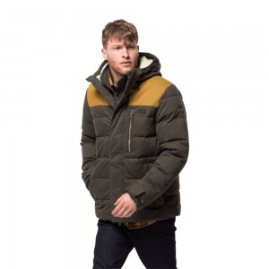 Kurtka Puchowa Męskie Jack Wolfskin Lakota Szare Brązowe | FT4705123