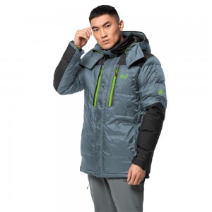 Kurtka Puchowa Męskie Jack Wolfskin The Cook Szare | HD4521398