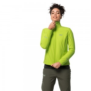 Kurtka Softshell Damskie Jack Wolfskin Delta Tour Głęboka Zielone | ML5740318