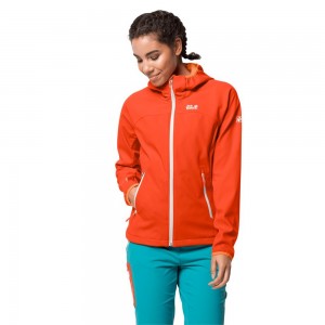 Kurtka Softshell Damskie Jack Wolfskin Eagle Peak Czerwone | FA1479320