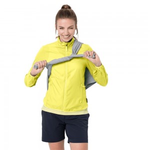 Kurtka Softshell Damskie Jack Wolfskin Jwp Wind Żółte | KA3418697