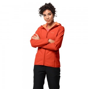 Kurtka Softshell Damskie Jack Wolfskin Northern Point Czerwone | UG9451786