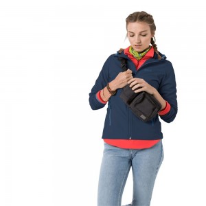 Kurtka Softshell Damskie Jack Wolfskin Turbulence Ciemny Indygo | LA8469270