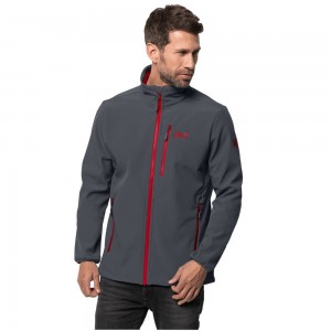 Kurtka Softshell Męskie Jack Wolfskin Whirlwind Anthracite | OH7205698