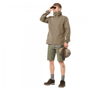 Kurtka jesienna Męskie Jack Wolfskin Lakeside Brązowe | TS8046132
