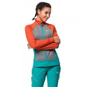Kurtka sportowa Damskie Jack Wolfskin Sky Peak Czerwone | GF8236509