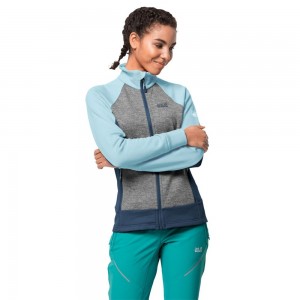 Kurtka sportowa Damskie Jack Wolfskin Sky Peak Niebieskie | JA5461927