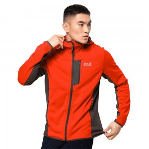Kurtka sportowa Męskie Jack Wolfskin Kiewa Prime Czerwone | HP5148297