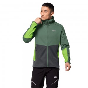 Kurtka sportowa Męskie Jack Wolfskin Mount Isa Oliwkowe | FH8532716
