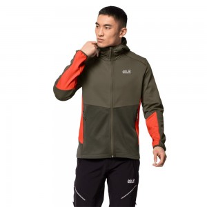 Kurtka sportowa Męskie Jack Wolfskin Mount Isa Szare | ZH3815264