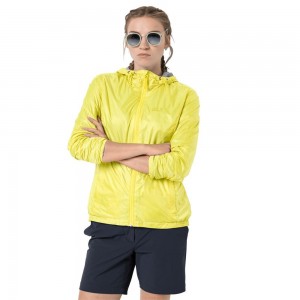 Kurtka wiatroszczelna Damskie Jack Wolfskin Jwp Breather Żółte | NP1926473