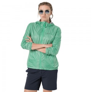 Kurtka wiatroszczelna Damskie Jack Wolfskin Jwp Breather Zielone | KJ1630945