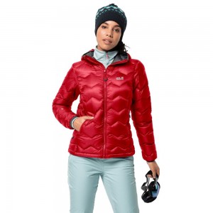 Kurtki Narciarskie Damskie Jack Wolfskin Argo Peak Czerwone | AH2961543