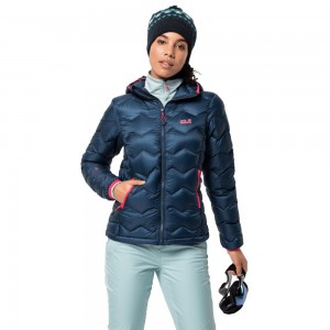 Kurtki Narciarskie Damskie Jack Wolfskin Argo Peak Ciemny Indygo | JW4957201