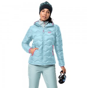Kurtki Narciarskie Damskie Jack Wolfskin Argo Peak Niebieskie | QD6721349