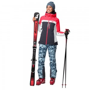 Kurtki Narciarskie Damskie Jack Wolfskin Great Snow Black/Red | WH3245869