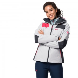 Kurtki Narciarskie Damskie Jack Wolfskin Monterosa Białe | CP6249851