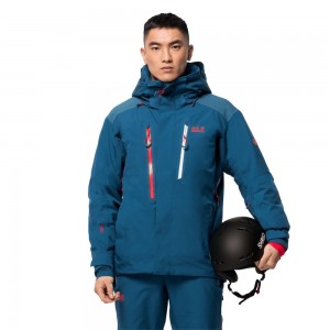 Kurtki Narciarskie Męskie Jack Wolfskin Snow Summit Ciemny | KF1378206