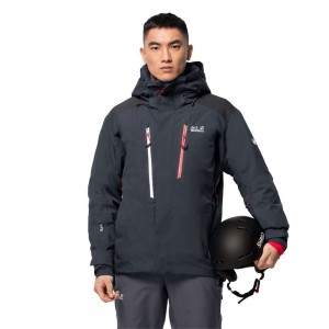 Kurtki Narciarskie Męskie Jack Wolfskin Snow Summit Anthracite | RF6829147