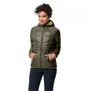Kurtki Ocieplane Damskie Jack Wolfskin Argon Hoody Szare | KD8476091