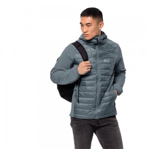 Kurtki Ocieplane Męskie Jack Wolfskin Jwp Hybrid Szare | QR8245931