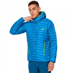 Kurtki Ocieplane Męskie Jack Wolfskin Mountain Niebieskie | FZ0961734