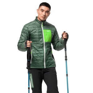 Kurtki Ocieplane Męskie Jack Wolfskin Routeburn Oliwkowe | TA2168054