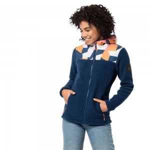 Kurtki Polarowe Damskie Jack Wolfskin 365 Hideaway Fleece Ciemny Indygo | EZ6374015