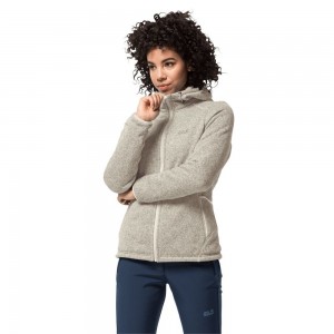 Kurtki Polarowe Damskie Jack Wolfskin Lakeland Białe | FT2750681