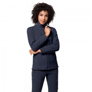 Kurtki Polarowe Damskie Jack Wolfskin Midnight Moon Niebieskie | VF7962538