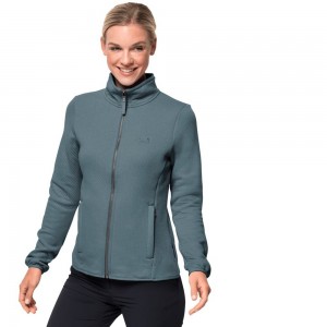 Kurtki Polarowe Damskie Jack Wolfskin Natori Głęboka Zielone | LA6213974