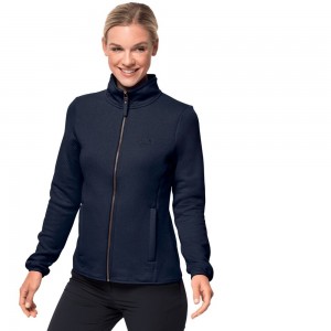 Kurtki Polarowe Damskie Jack Wolfskin Natori Niebieskie | DL1463085