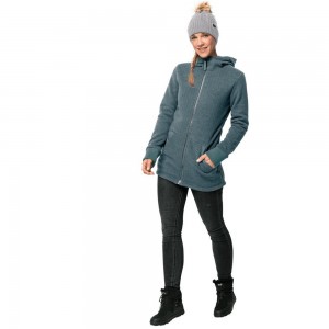 Kurtki Polarowe Damskie Jack Wolfskin Patan Long Głęboka Zielone | FN3765298
