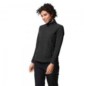 Kurtki Polarowe Damskie Jack Wolfskin W Moonrise Czarne | SD7605132