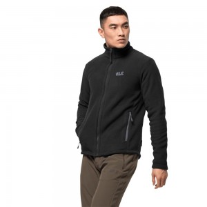 Kurtki Polarowe Męskie Jack Wolfskin Midnight Moon Czarne | KX9406735