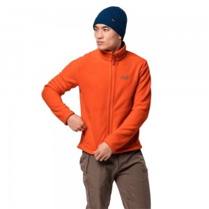 Kurtki Polarowe Męskie Jack Wolfskin Moonrise Czerwone | YB8362401