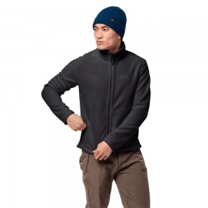 Kurtki Polarowe Męskie Jack Wolfskin Moonrise Czarne | WN0143872